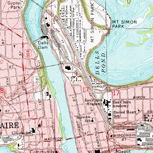 Topographic Map of Hobart Playground, WI