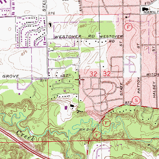 Topographic Map of Immanuel Lutheran High School, WI