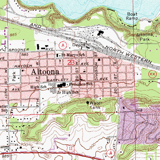 Topographic Map of Islamic Center and Mosque, WI