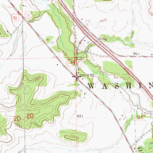 Topographic Map of Job School (historical), WI