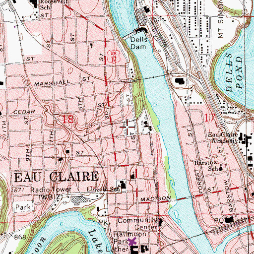 Topographic Map of Kessler Field, WI