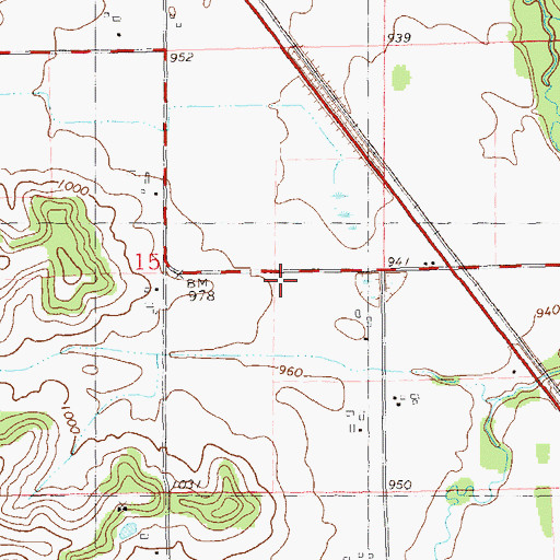 Topographic Map of Lincoln Valley School (historical), WI