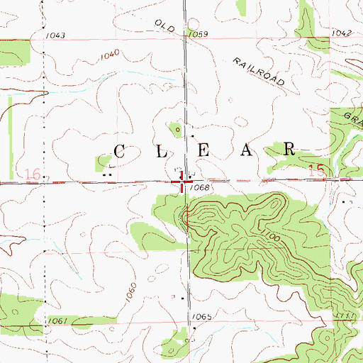 Topographic Map of Nix Corner, WI