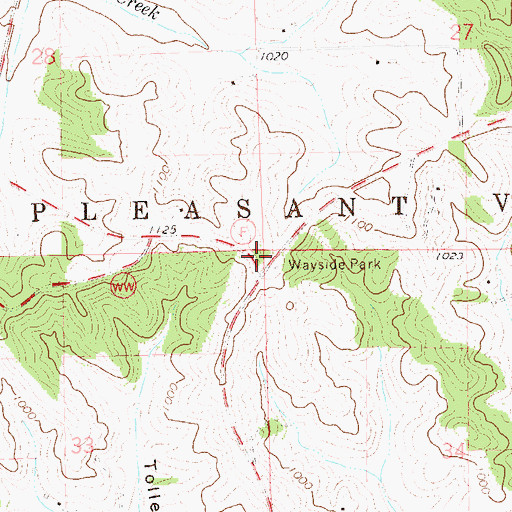 Topographic Map of Norwegian High School (historical), WI