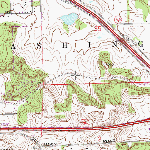 Topographic Map of Oakwood Hills Playground, WI