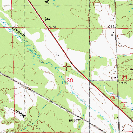 Topographic Map of Pettisville School (historical), WI