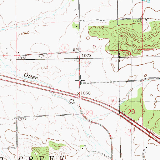 Topographic Map of Plainview School (historical), WI