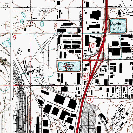 Topographic Map of Dewey Lake, CO