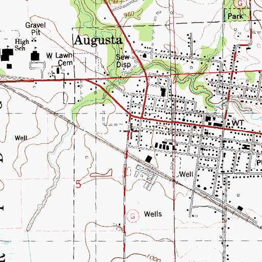 Topographic Map of Saint Anthonys Roman Catholic Church, WI