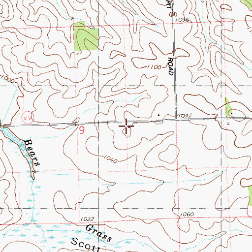 Topographic Map of Scott Valley School (historical), WI