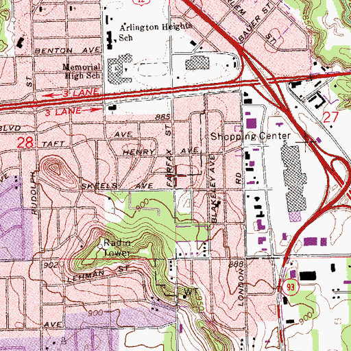 Topographic Map of Tabernacle of Praise, WI