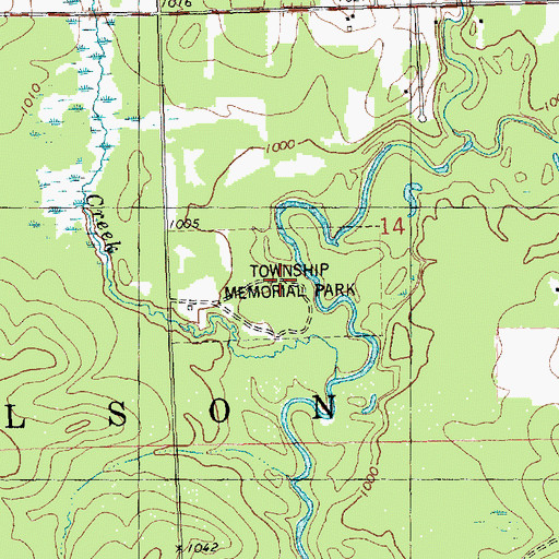 Topographic Map of Township Memorial Park, WI