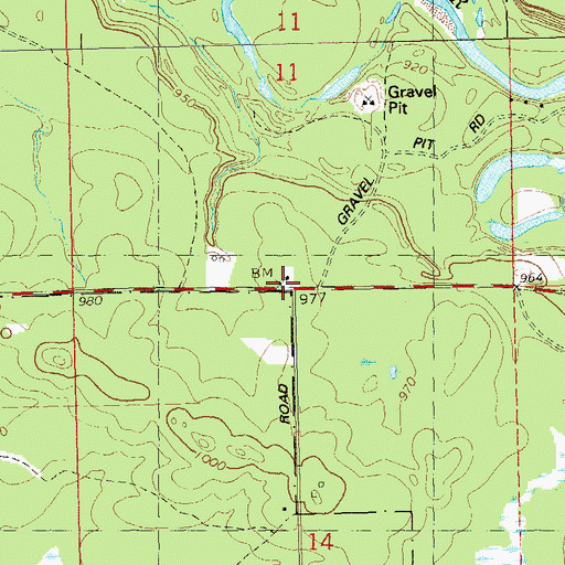Topographic Map of Troubled Waters School (historical), WI