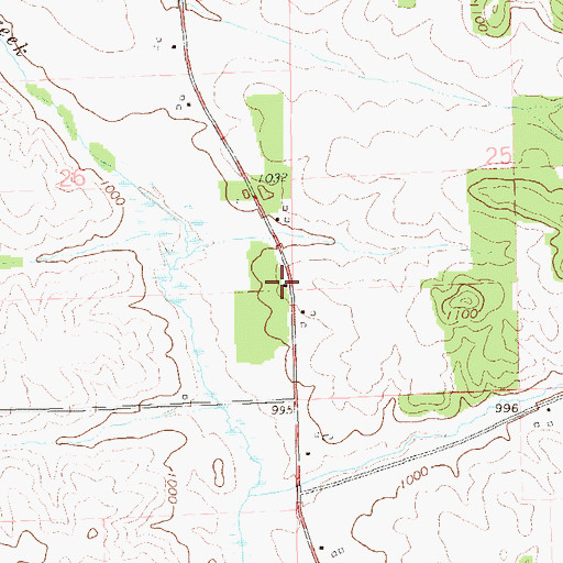 Topographic Map of York Valley School (historical), WI