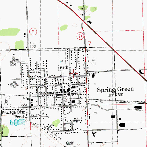 Topographic Map of Christ Lutheran Church, WI