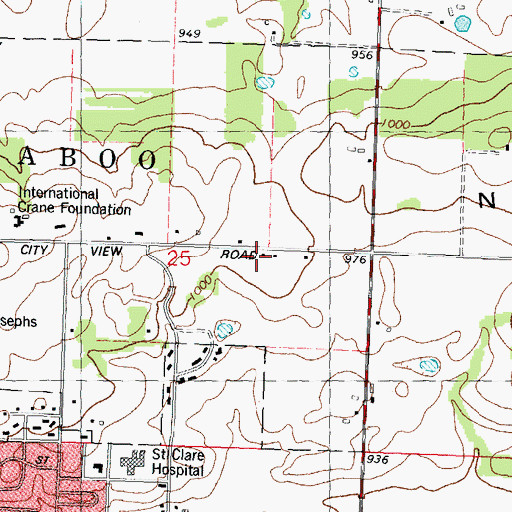 Topographic Map of City View School (historical), WI