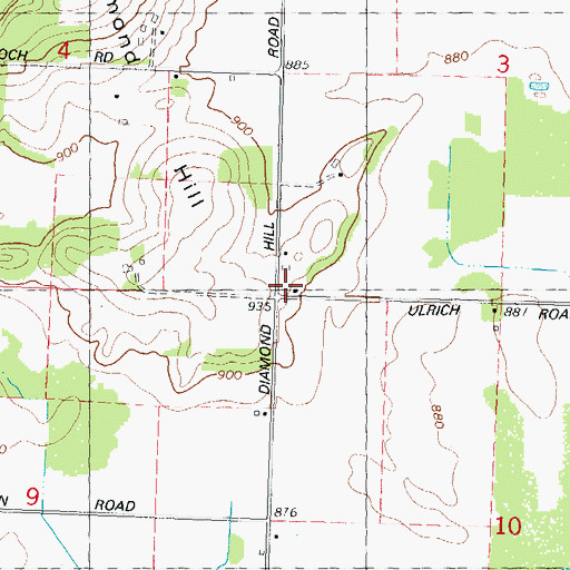 Topographic Map of Diamond Hill School (historical), WI