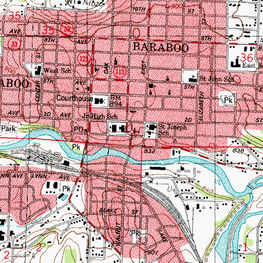 Topographic Map of Gospel Tabernacle (historical), WI