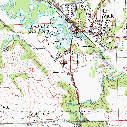 Topographic Map of Ironton - La Valle Elementary School, WI