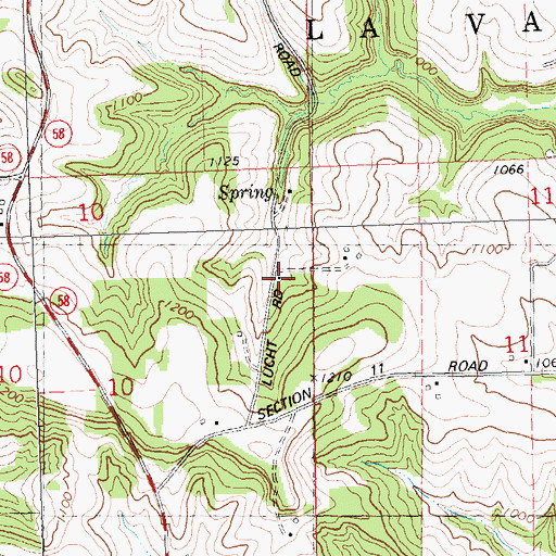 Topographic Map of Jackson School (historical), WI