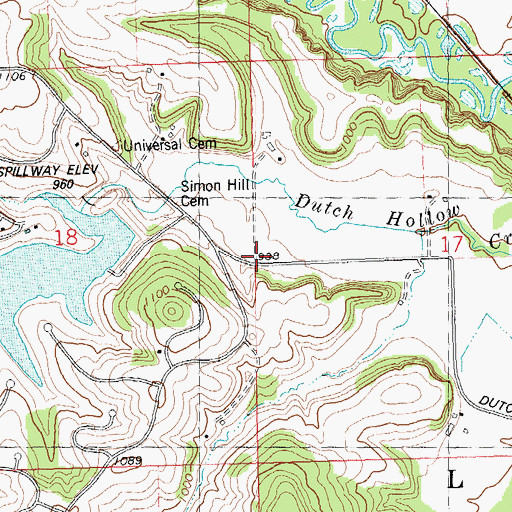 Topographic Map of Litz School (historical), WI