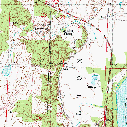 Topographic Map of Lower Dells School (historical), WI
