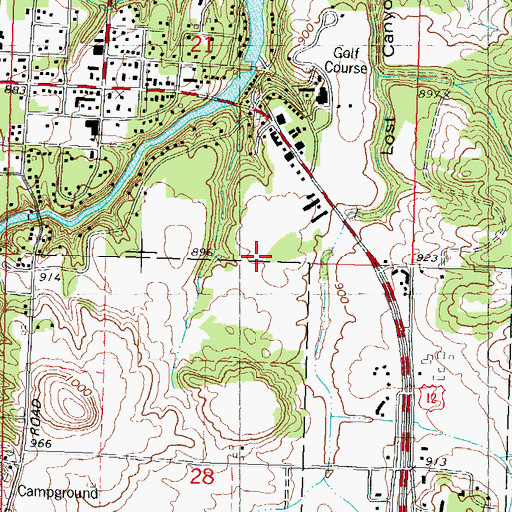 Topographic Map of McBoyle Dells Airport (historical), WI