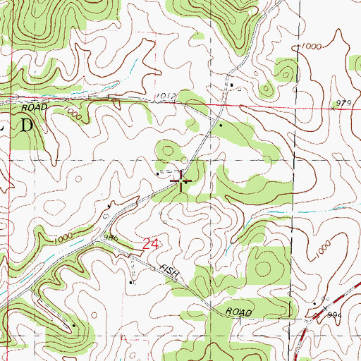 Topographic Map of Pleasant Knoll School (historical), WI