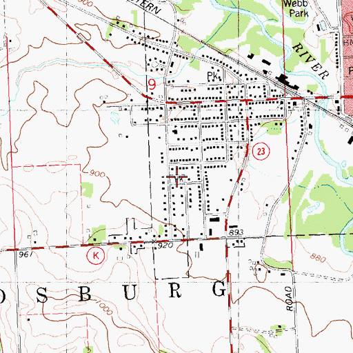 Topographic Map of Ramsey Park, WI
