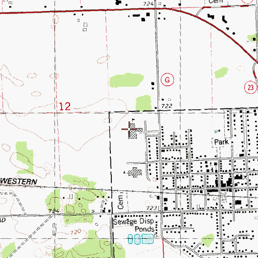 Topographic Map of River Valley High School, WI