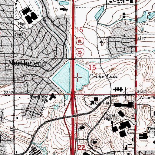 Topographic Map of Croke Lake, CO