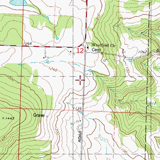 Topographic Map of Rock Elm School (historical), WI