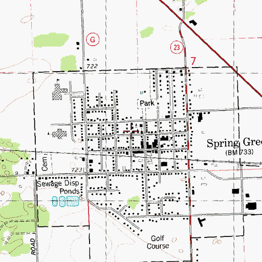 Topographic Map of Saint John's Catholic School, WI