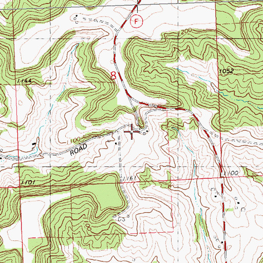 Topographic Map of Sand Hill School (historical), WI