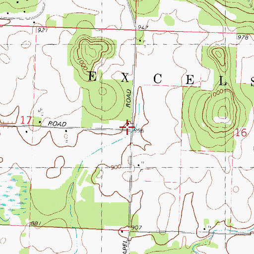 Topographic Map of School Number 6 (historical), WI