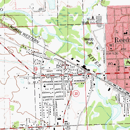 Topographic Map of Stone Park, WI