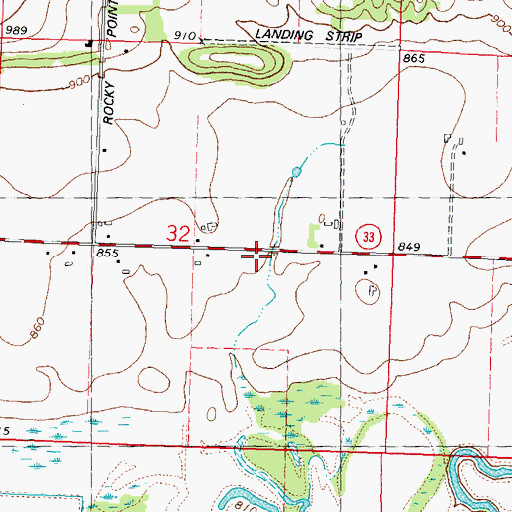 Topographic Map of Sunshine Valley School (historical), WI