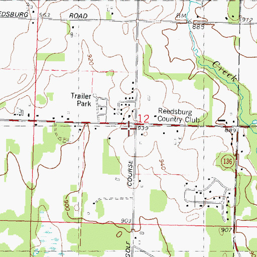 Topographic Map of Trinity Baptist Church, WI