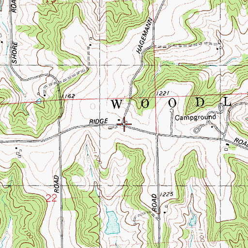 Topographic Map of Voorhes School (historical), WI