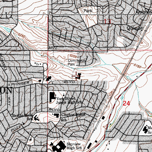 Topographic Map of Holy Cross School (historical), CO