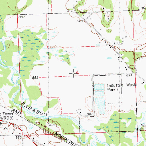 Topographic Map of Westside Elementary School, WI
