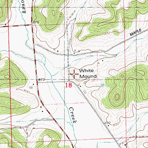 Topographic Map of White Mound, WI