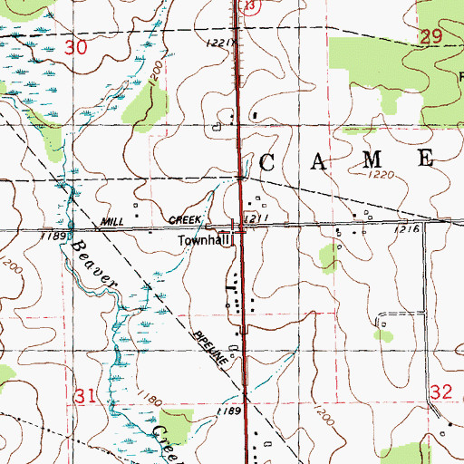 Topographic Map of Cameron Pride School (historical), WI