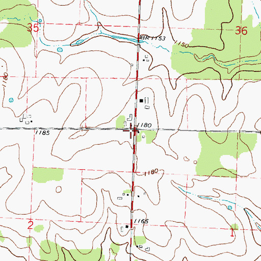 Topographic Map of Clovernook School (historical), WI