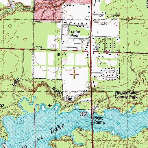 Topographic Map of Griffith State Nursery, WI