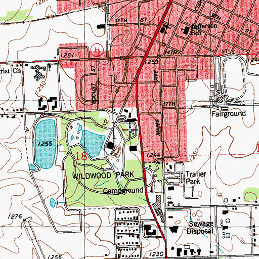 Topographic Map of Hefko Pool, WI