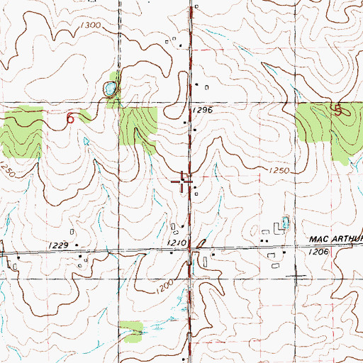 Topographic Map of Hill Crest School (historical), WI