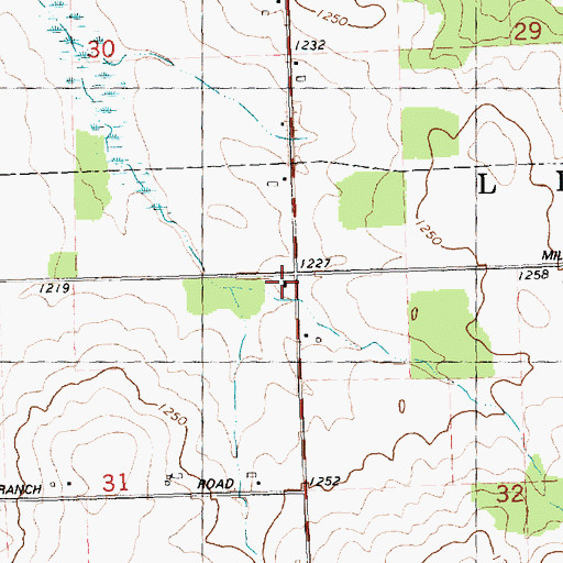 Topographic Map of Lone Elm School (historical), WI