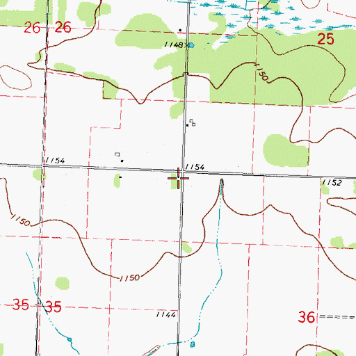 Topographic Map of Lone Maple School (historical), WI