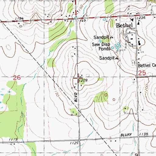 Topographic Map of Maple Grove School (historical), WI